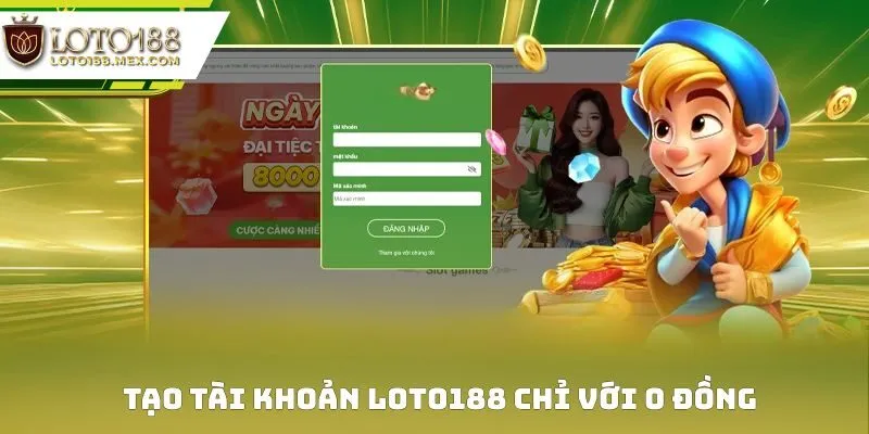 Tạo tài khoản Loto188 chỉ với 0 đồng